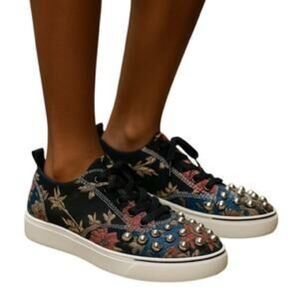 Zara Studded Floral Women's Sneakers